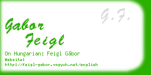 gabor feigl business card