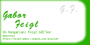 gabor feigl business card